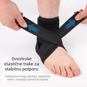 Prilagodljiva gležnja zaštita s remenom – elastični zavoj za gležanj protiv uganuća, za košarku i druge sportove (muškarci i žene)