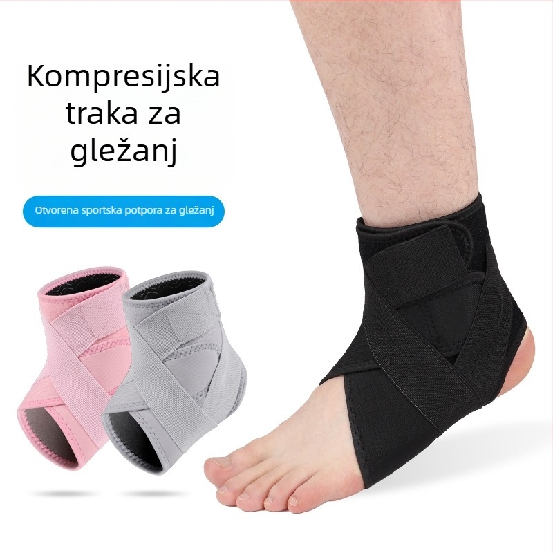 Prilagodljiva gležnja zaštita s remenom – elastični zavoj za gležanj protiv uganuća, za košarku i druge sportove (muškarci i žene)