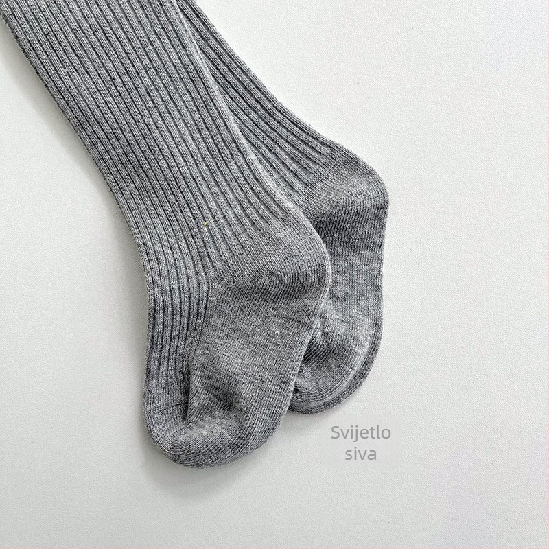 Dječje tople ribane hulahopke, proljeće-jesen, korejskog stila, jednobojne, unisex