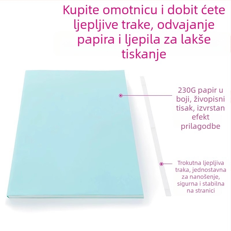 A4 kartonska omotnica u boji, debljine 2–15 mm, tiskana omotnica za povezivanje ponuda, prilagodljiva
