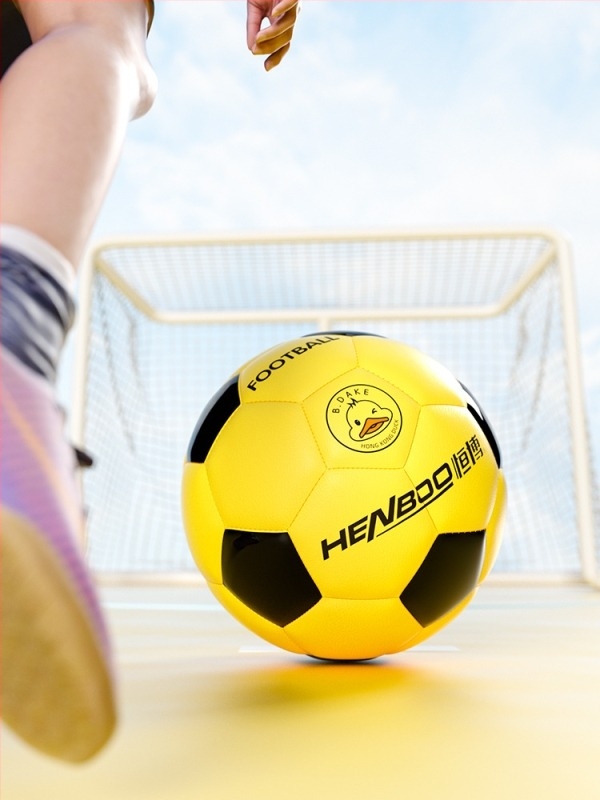 Hengbo Mala žuta patka futbalska lopta za djecu i mlade – veličine 3, 4 i 5 – lopta za trening