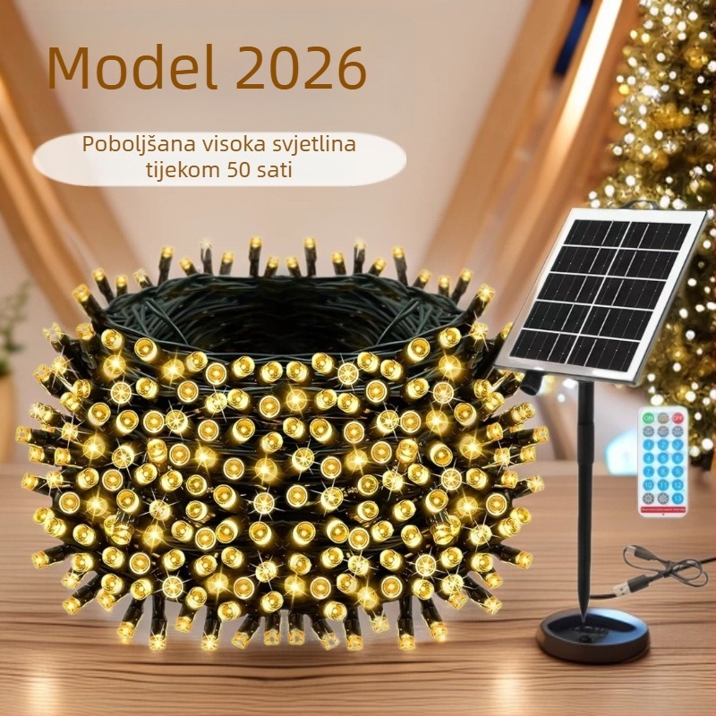 Solarne LED nizovi za vanjsku ukrasu drveta, omotane oko drveta, IP65 vodootporne