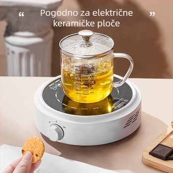 Toplinski otporna čaša za mlijeko s oznakama temperature, jednostavna ručka, borosilikatno staklo