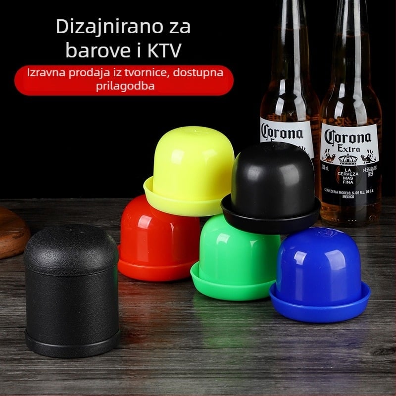 Set plastičnih čaša za kockice s baznom tacom, pogodan za barove i karaoke