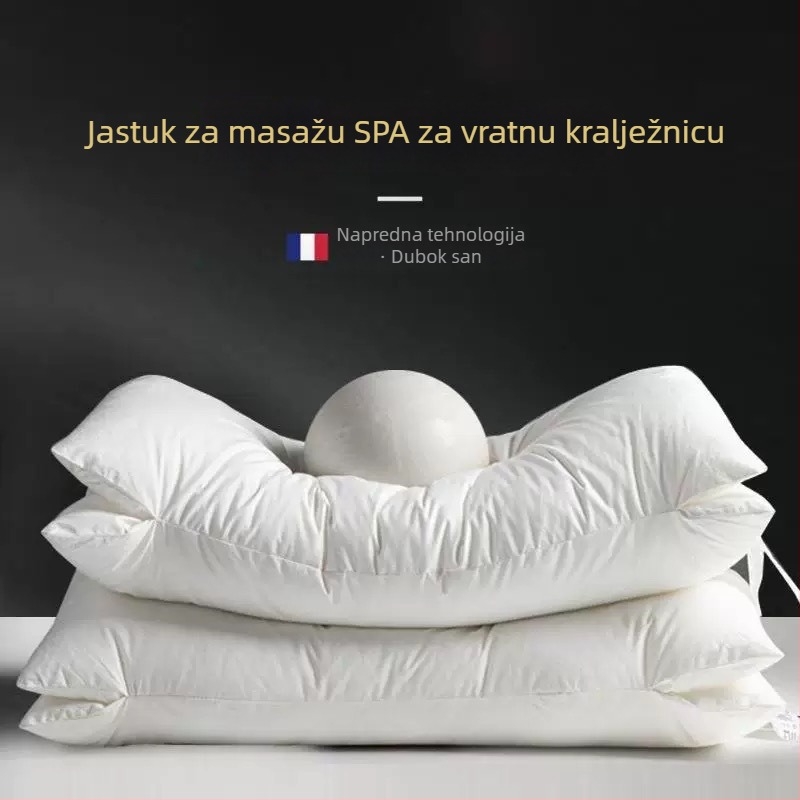 Jastuk za vrat sa SPA masažom, čvrsto jezgro koje se ne deformira, pomaže u snu, za odrasle, kućna upotreba, za jednu ili dvije osobe