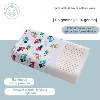 Dječji latex jastuk za sve sezone, prozračan, prirodni lateks, za djecu 3–16 godina