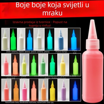 Velika boca svjetleće akrilne boje, vodotopna, samosvijetleća za graffiti i slikanje na zidovima