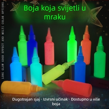Velika boca svjetleće akrilne boje, vodotopna, samosvijetleća za graffiti i slikanje na zidovima