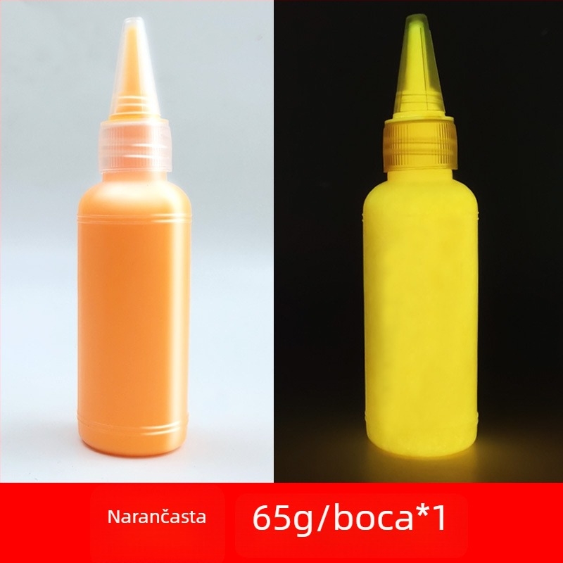 Velika boca svjetleće akrilne boje, vodotopna, samosvijetleća za graffiti i slikanje na zidovima
