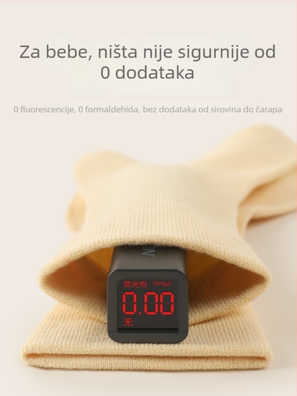Bešavne dječje čarape od 100% pamuka, jednobojne, srednje dužine, prozračne
