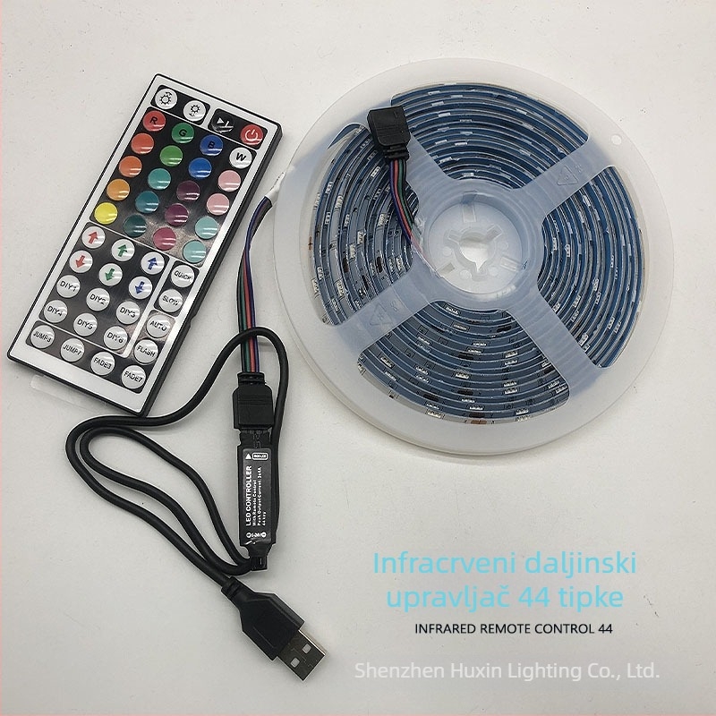 RGB LED traka za pozadinsko osvjetljenje televizora, ambijentalno osvjetljenje sa sinhronizacijom glazbe, Wi‑Fi/Bluetooth, pametno gaming stolno osvjetljenje