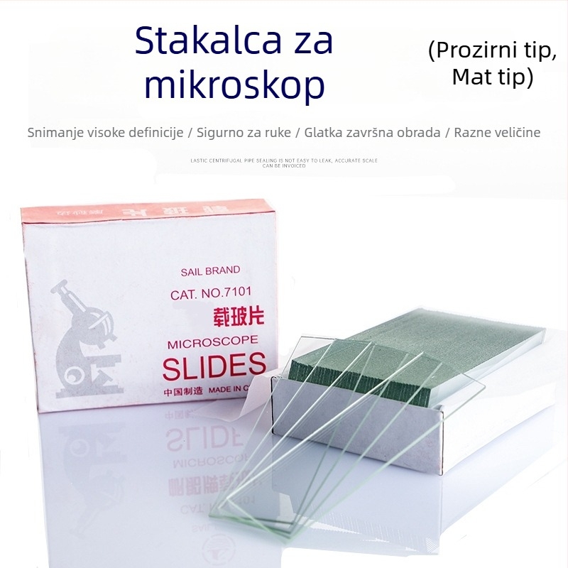 7101 Mikroskopske staklene pločice, prozirne