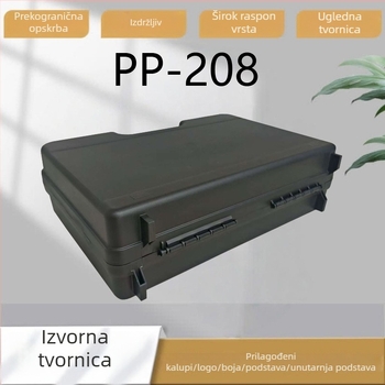PP prijenosna kutija za alat – skladišna kutija za hardverske dodatke, mjerni instrumenti i fotografijska oprema