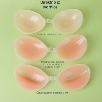 Silikonske podloške za grudi, push-up, nevidljive, bez naramenica, za vjenčanicu, ističu mali dekolte