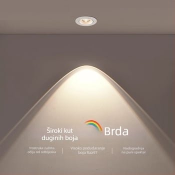 LED reflektor dvostrukog sloja s protivsjajem, oblikom duge i brda, ugrađeno zidno pranje svjetla za dnevni boravak