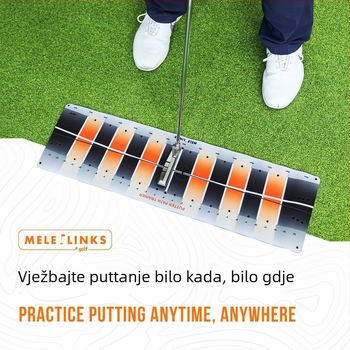 Melelinks golf putting track mat – uređaj za vježbanje udaraca, podloga za udarac, prilagodba logotipa