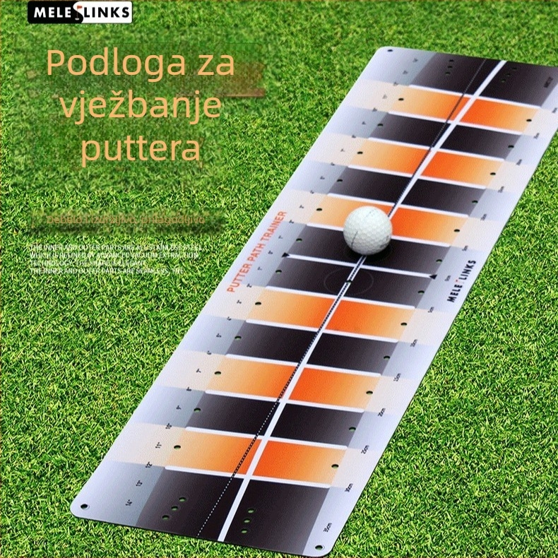 Melelinks golf putting track mat – uređaj za vježbanje udaraca, podloga za udarac, prilagodba logotipa
