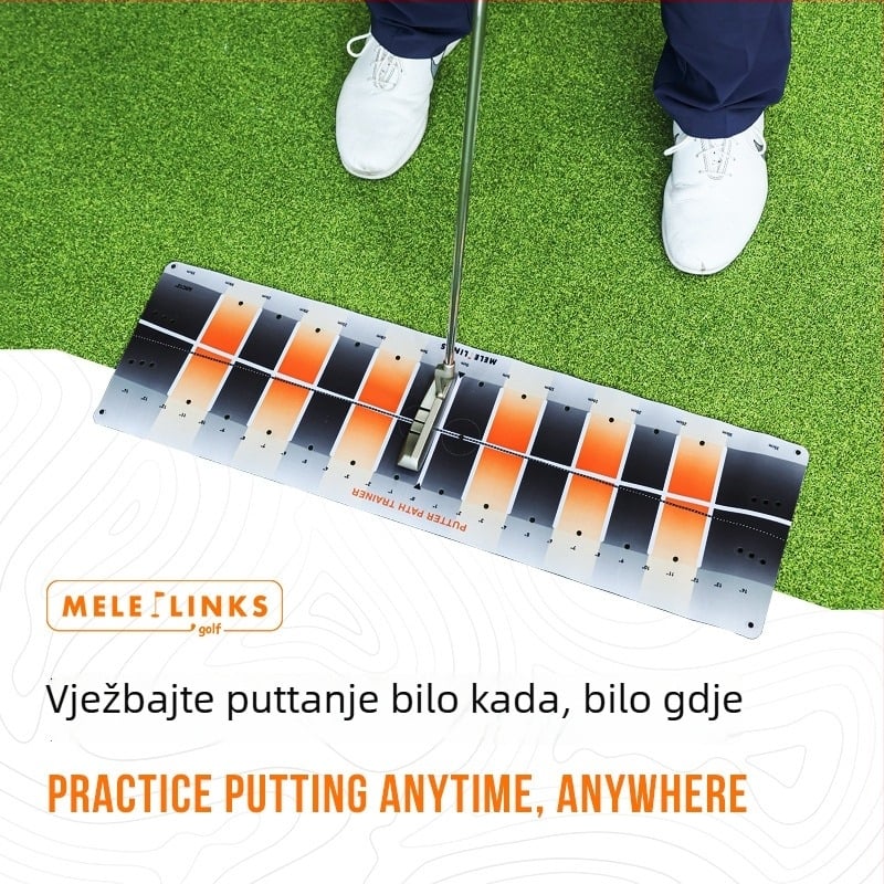 Melelinks golf putting track mat – uređaj za vježbanje udaraca, podloga za udarac, prilagodba logotipa