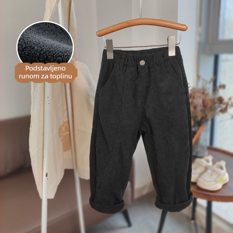 Dječji topli džemper s dugim rukavima, crvena, okrugli izrez, unisex, korejskog stila