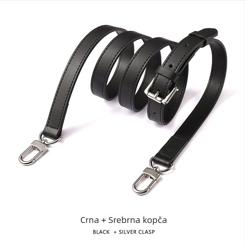 Mahuangshi MHS-A-28 kožni kaiš za ramena, podesivi, zamjenski široki kaiš za crossbody torbu, jednobojna