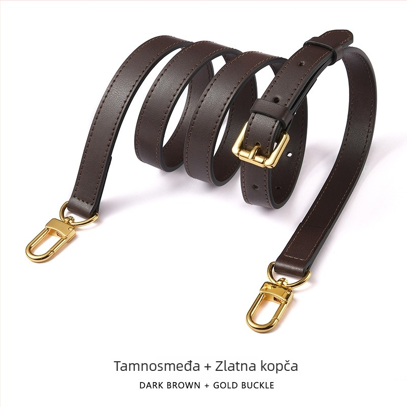 Mahuangshi MHS-A-28 kožni kaiš za ramena, podesivi, zamjenski široki kaiš za crossbody torbu, jednobojna