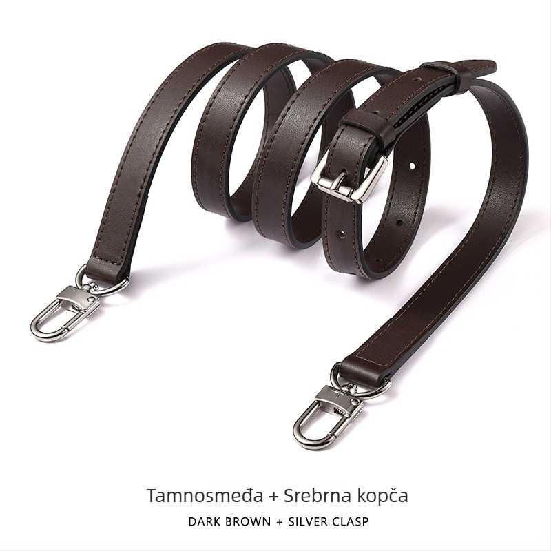 Mahuangshi MHS-A-28 kožni kaiš za ramena, podesivi, zamjenski široki kaiš za crossbody torbu, jednobojna