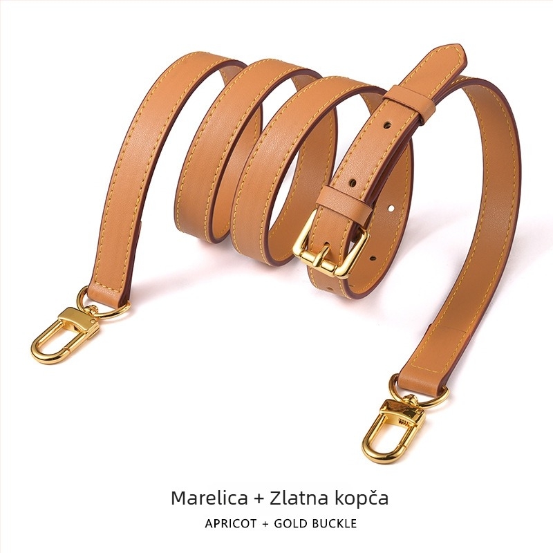 Mahuangshi MHS-A-28 kožni kaiš za ramena, podesivi, zamjenski široki kaiš za crossbody torbu, jednobojna