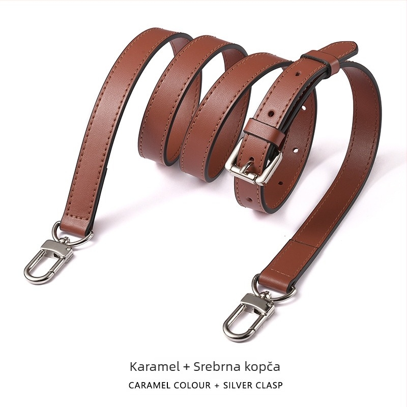 Mahuangshi MHS-A-28 kožni kaiš za ramena, podesivi, zamjenski široki kaiš za crossbody torbu, jednobojna