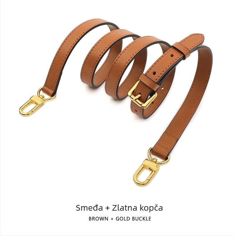 Mahuangshi MHS-A-28 kožni kaiš za ramena, podesivi, zamjenski široki kaiš za crossbody torbu, jednobojna