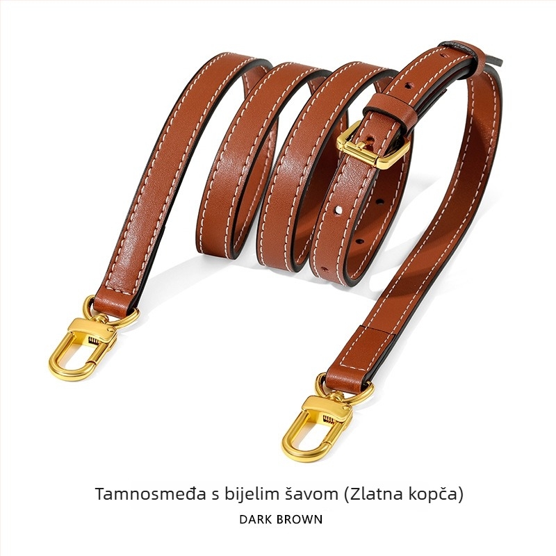 Mahuangshi MHS-A-28 kožni kaiš za ramena, podesivi, zamjenski široki kaiš za crossbody torbu, jednobojna
