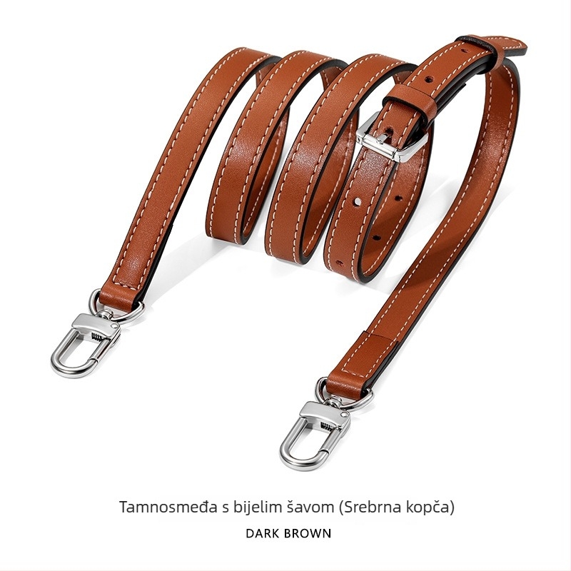 Mahuangshi MHS-A-28 kožni kaiš za ramena, podesivi, zamjenski široki kaiš za crossbody torbu, jednobojna