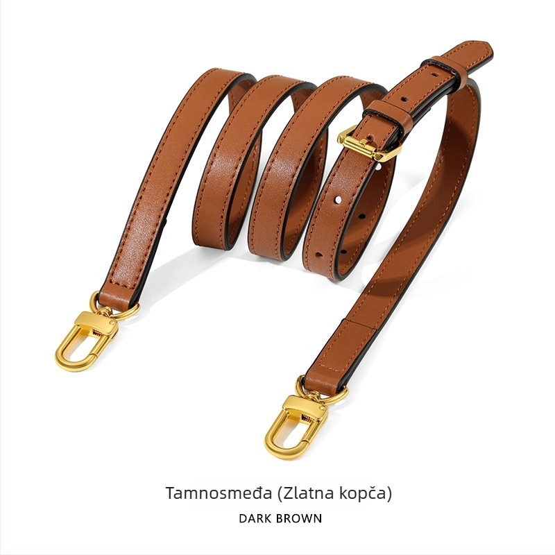 Mahuangshi MHS-A-28 kožni kaiš za ramena, podesivi, zamjenski široki kaiš za crossbody torbu, jednobojna