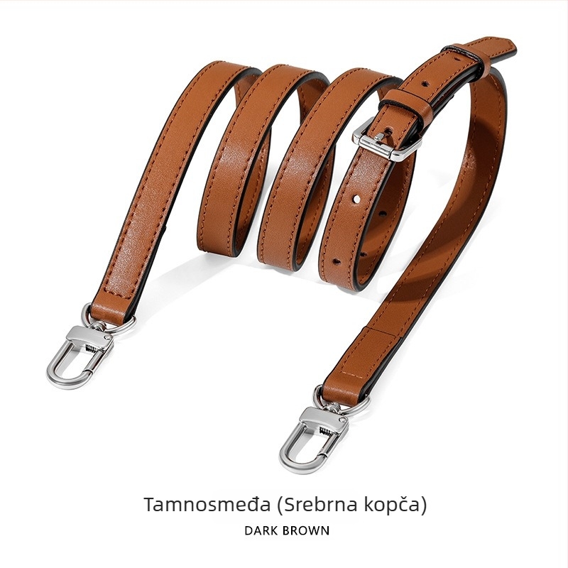 Mahuangshi MHS-A-28 kožni kaiš za ramena, podesivi, zamjenski široki kaiš za crossbody torbu, jednobojna