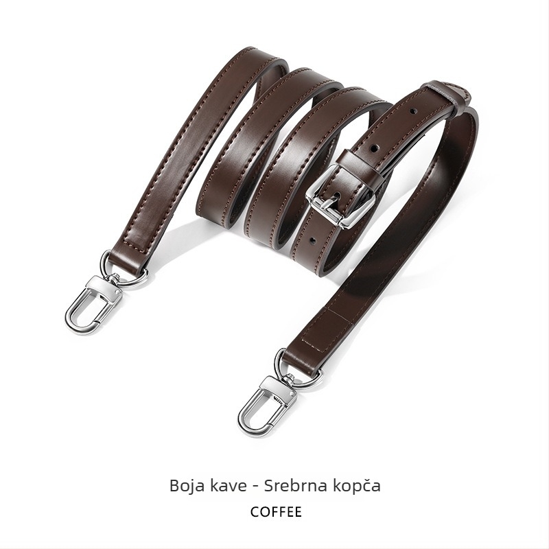 Mahuangshi MHS-A-28 kožni kaiš za ramena, podesivi, zamjenski široki kaiš za crossbody torbu, jednobojna