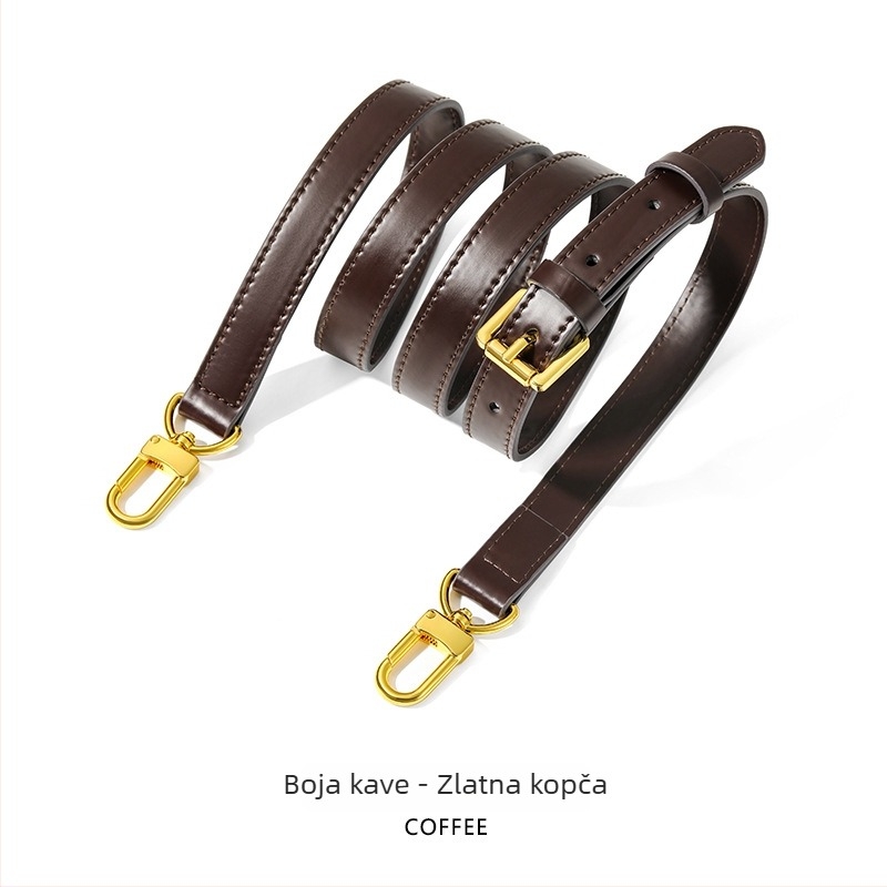 Mahuangshi MHS-A-28 kožni kaiš za ramena, podesivi, zamjenski široki kaiš za crossbody torbu, jednobojna