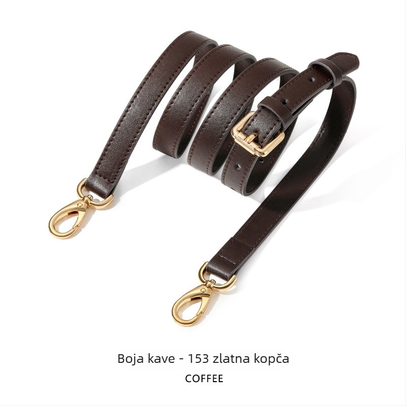 Mahuangshi MHS-A-28 kožni kaiš za ramena, podesivi, zamjenski široki kaiš za crossbody torbu, jednobojna