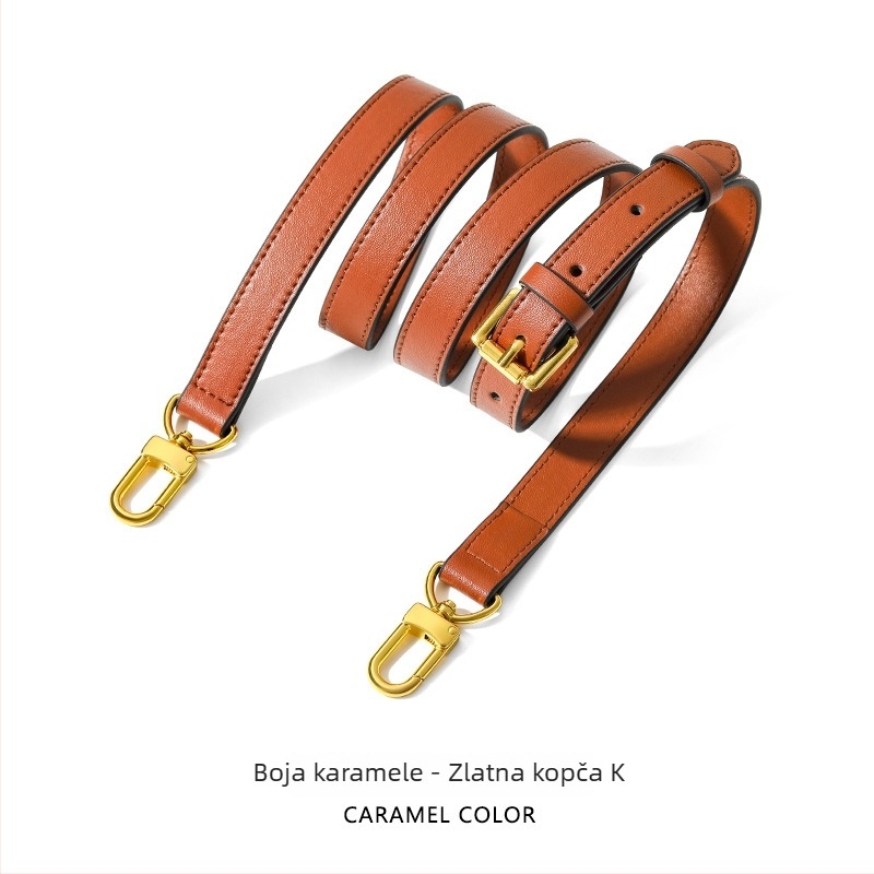 Mahuangshi MHS-A-28 kožni kaiš za ramena, podesivi, zamjenski široki kaiš za crossbody torbu, jednobojna