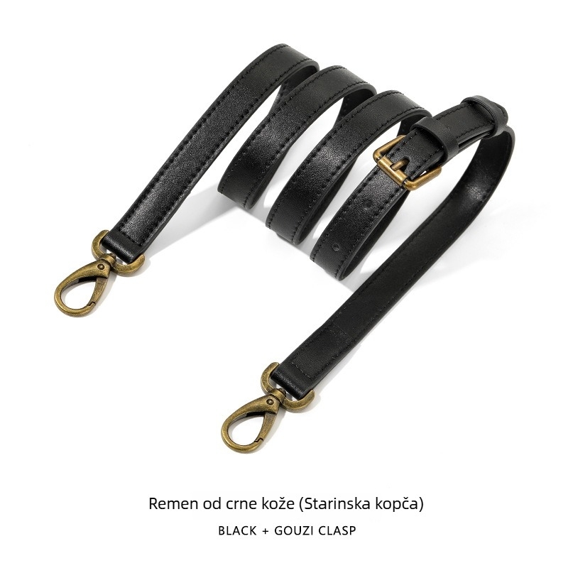 Mahuangshi MHS-A-28 kožni kaiš za ramena, podesivi, zamjenski široki kaiš za crossbody torbu, jednobojna