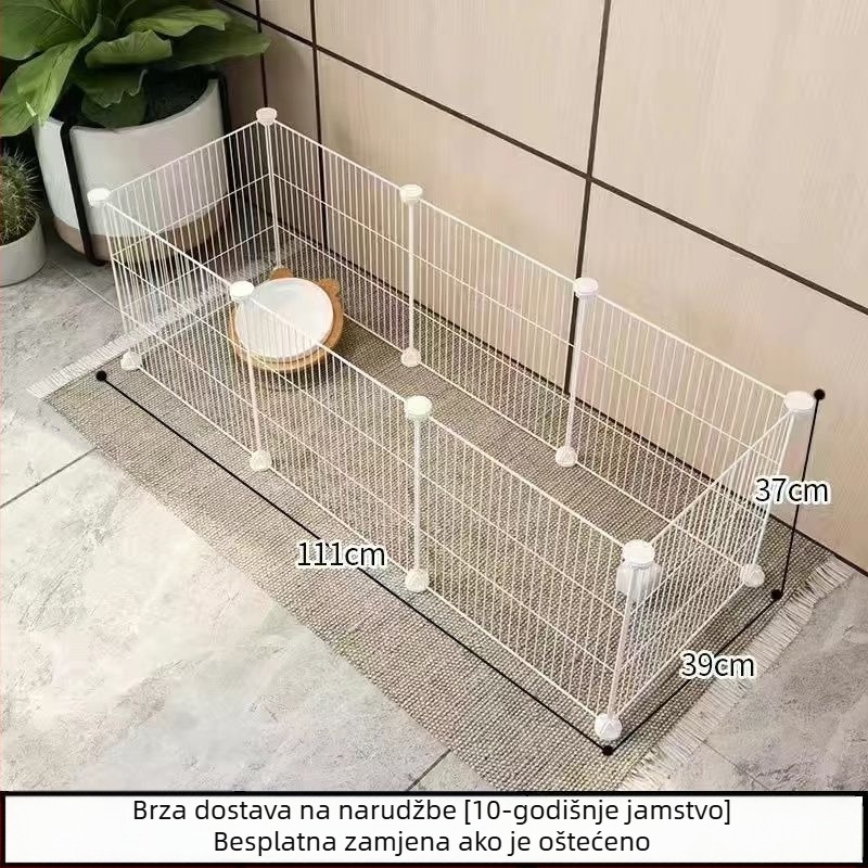 Modularni metalni kavez za male kućne ljubimce s mrežastom pregradom