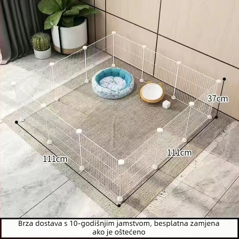 Modularni metalni kavez za male kućne ljubimce s mrežastom pregradom