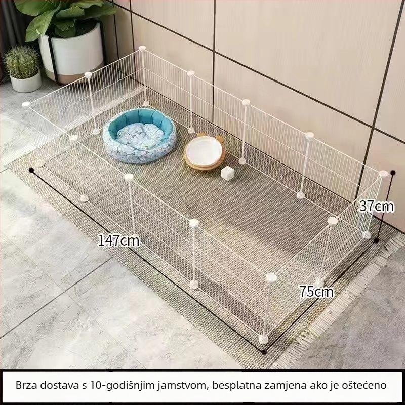 Modularni metalni kavez za male kućne ljubimce s mrežastom pregradom
