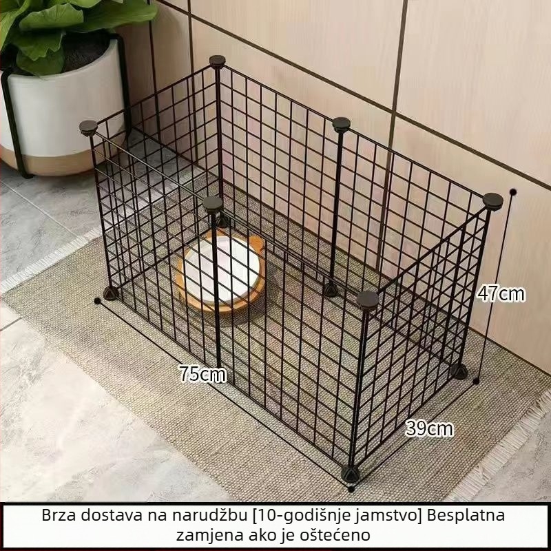 Modularni metalni kavez za male kućne ljubimce s mrežastom pregradom