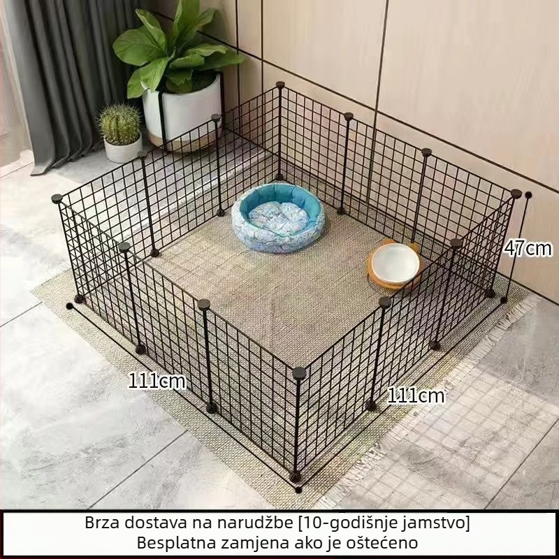 Modularni metalni kavez za male kućne ljubimce s mrežastom pregradom