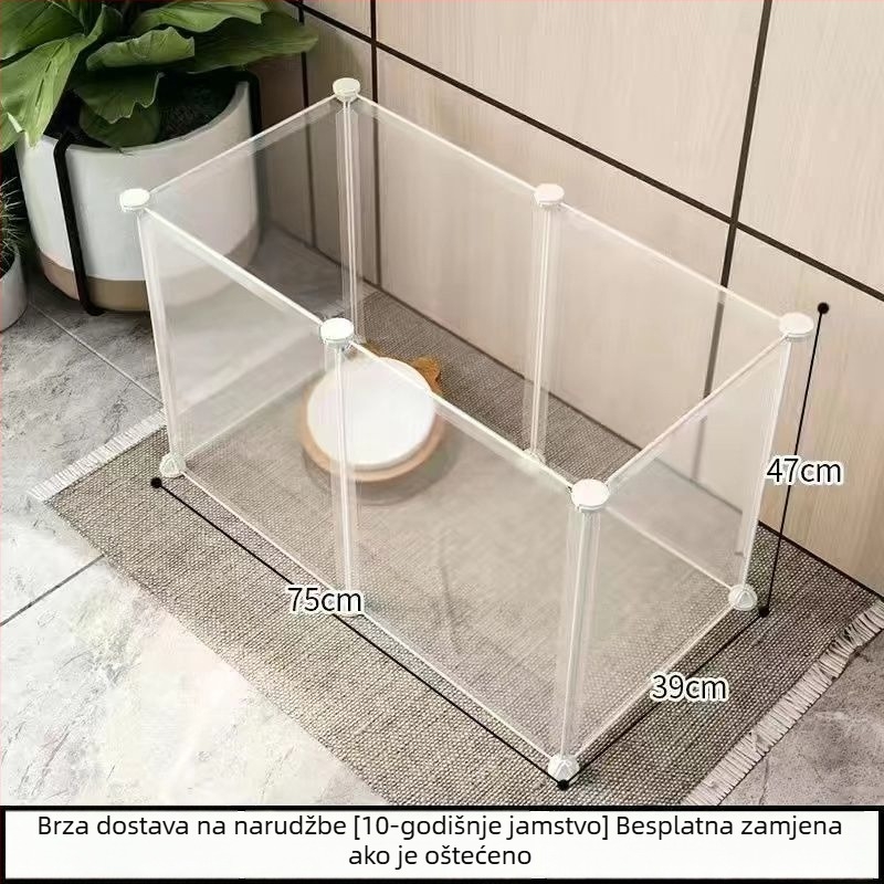 Modularni metalni kavez za male kućne ljubimce s mrežastom pregradom