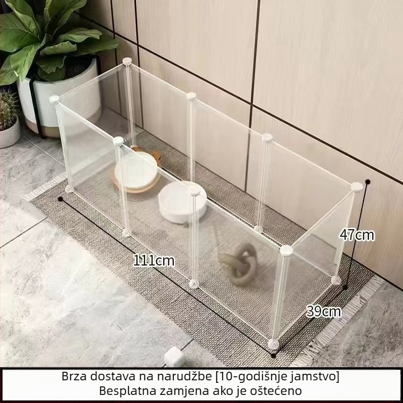 Modularni metalni kavez za male kućne ljubimce s mrežastom pregradom