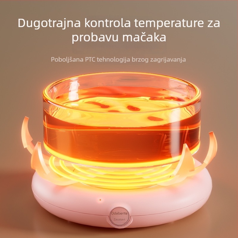 Leben keramička grijana posuda za vodu za mačke i pse, s konstantnom temperaturom, podesiva zimsku temperaturu