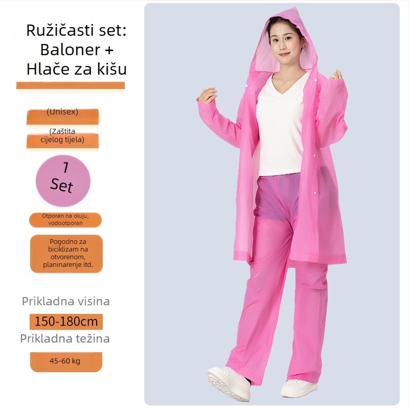 EVA dvodijelni kišni kaput za odrasle, za motocikle i električna vozila
