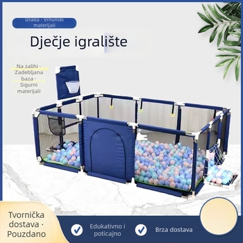 Zaštitna platnena ograda za pod ili krevet – dvostruka funkcija košarkaška igračka i unutarnja dječja ograda za igru