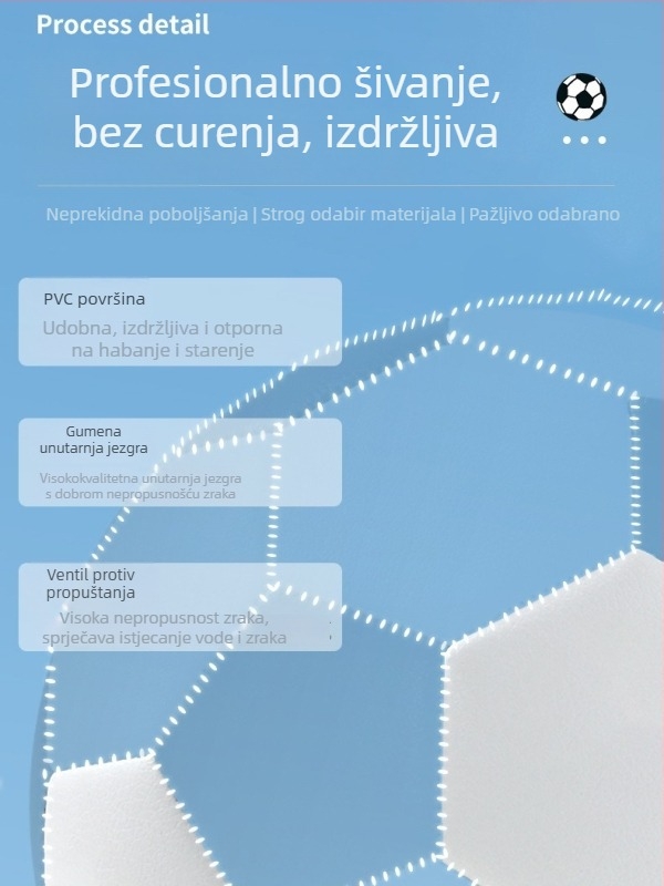 Adwek nogomet za trening, model 345, šivano strojem