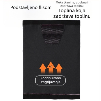 Zimski pleteni šal s flisom, debeli, za vanjske aktivnosti poput biciklizma, skijanja, planinarenja i ribolova, topao